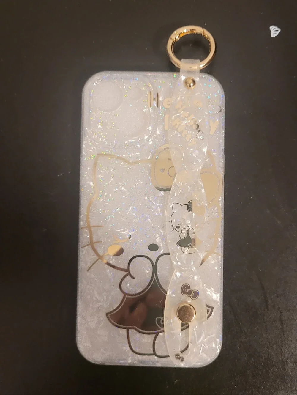 Hello Kitty iPhone 15 Case – Glitter Sparkle Clear Case (6.1